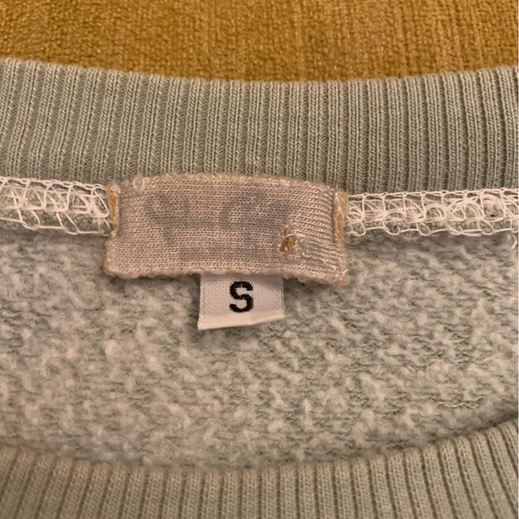 Jade Green John Galt Sweatshirt with Bear Embroidery | Size Small - Picture 3 of 3